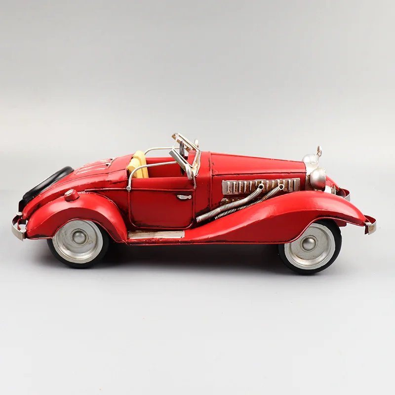 Hotel restaurant decoration nostalgia products metal artwork retro cars toys roadster sport cars model