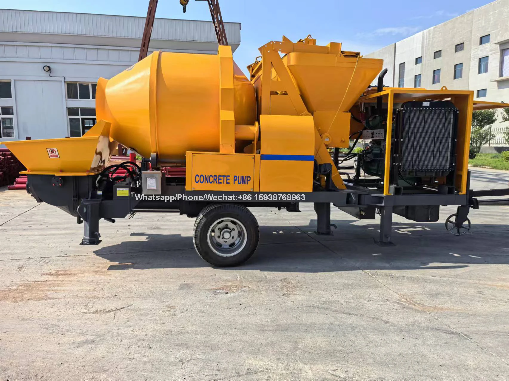 Diesel Concrete Mixer with Pump Machine Concrete Mixer Pump Trailer Concrete Pumps Machine