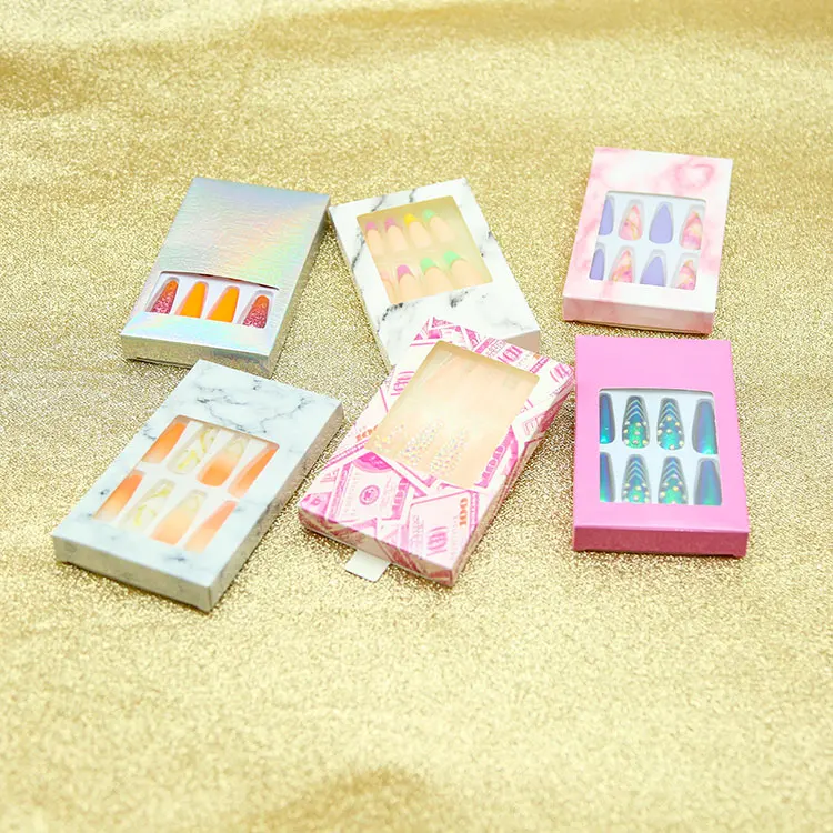 Tstory 2022 Press On Nail Packaging Box for Artificial Nails With Logo Nails Press Designs