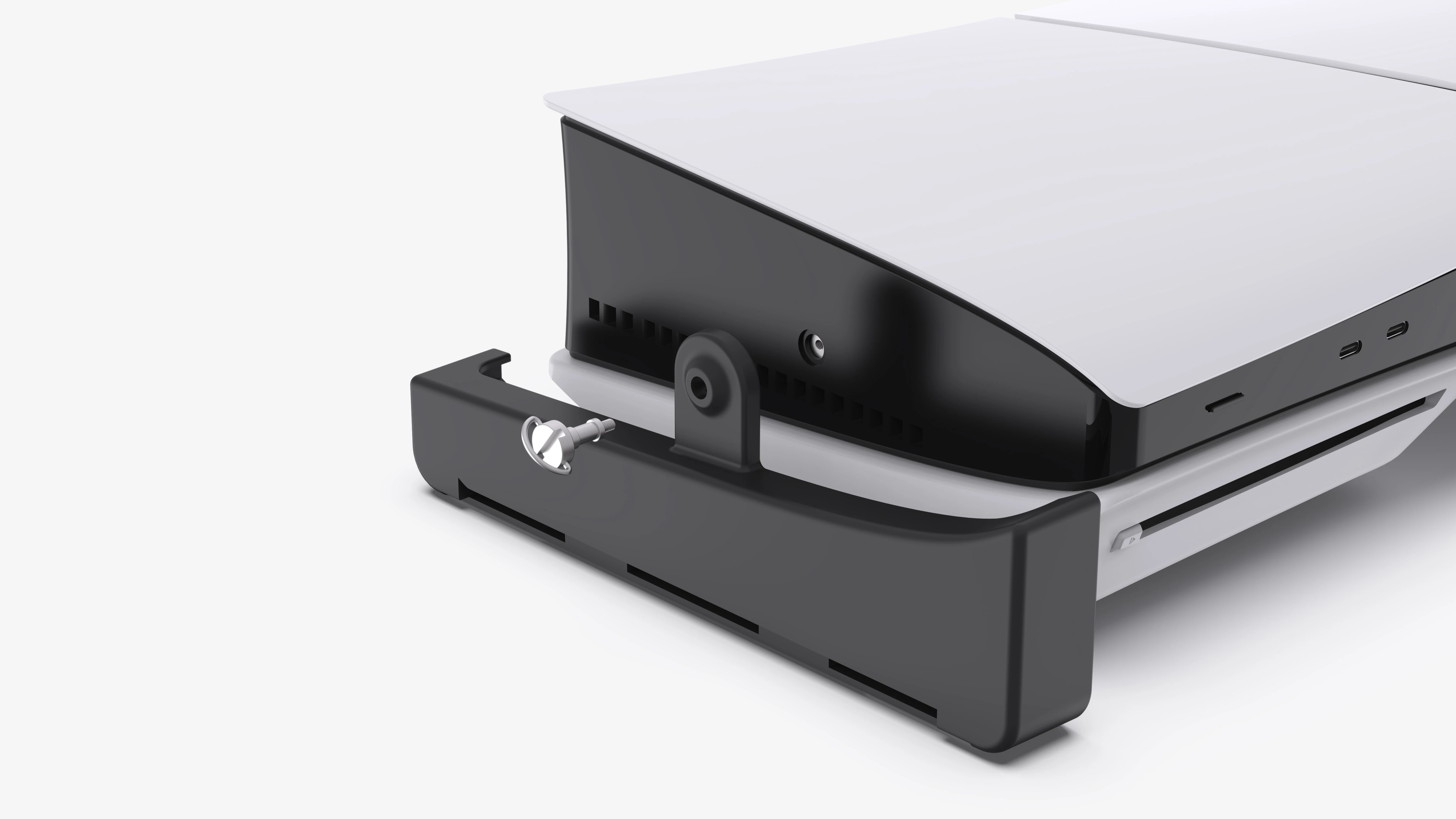 Honcam Horizontal Charging Stand for PS5 Slim Console with 2 USB Ports Base Bracket Holder for PlayStation 5 Slim Console