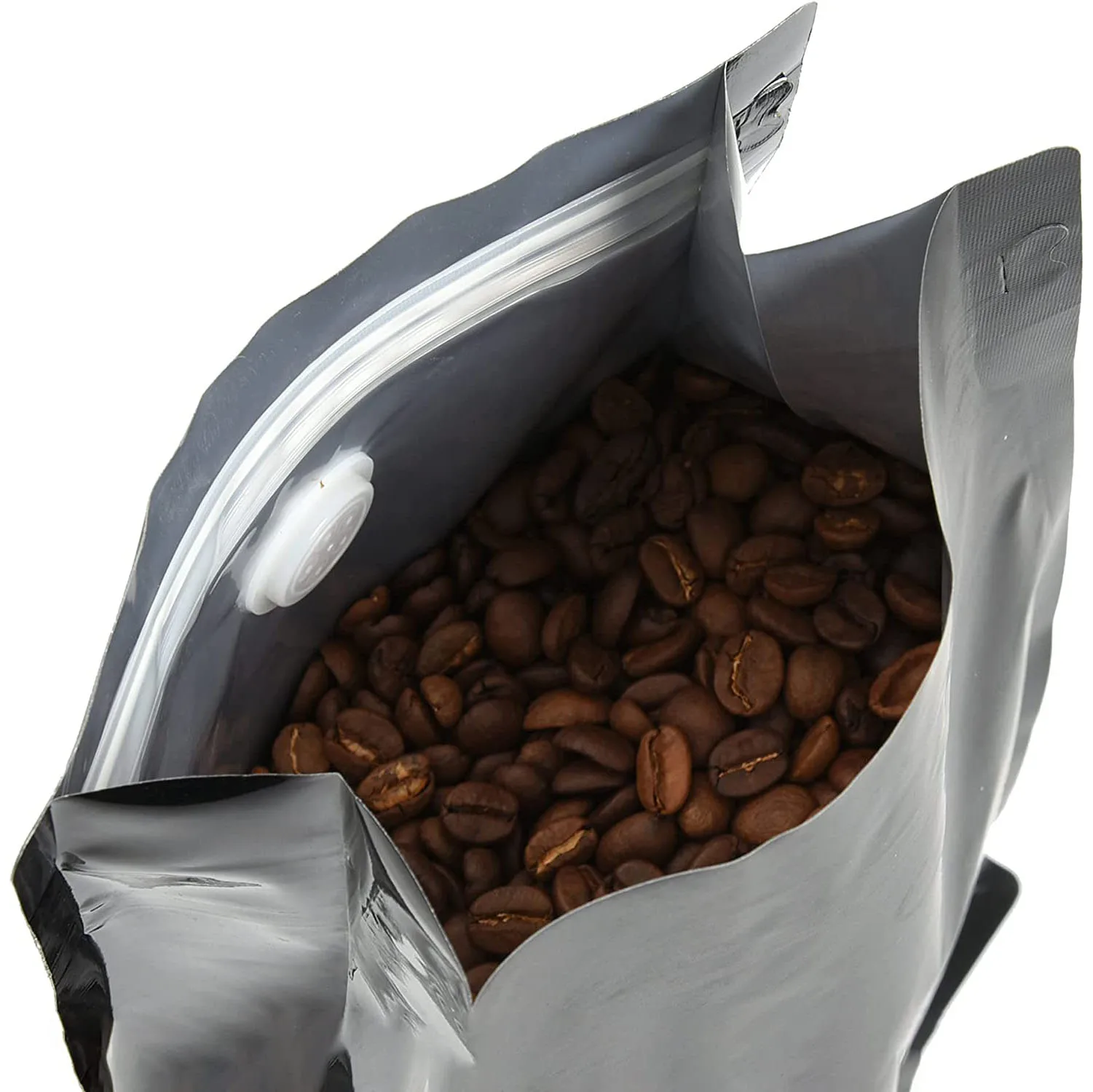 Custom Printed Aluminum Foil Snack Bag PET Zipper Side Gusset Coffee Packaging with Valve Heat Seal