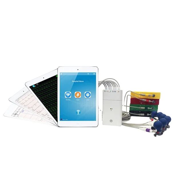 2024 Chinese manufacturer Global supplier top trending products 12 Channel portable rest ECG  EKG machine medical treatment