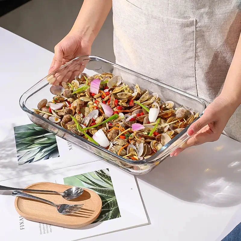 Clear Glass Baking Dish For Oven Oblong Casserole Dish Rectangular Baking Pan Glass Bakeware Baking Pan