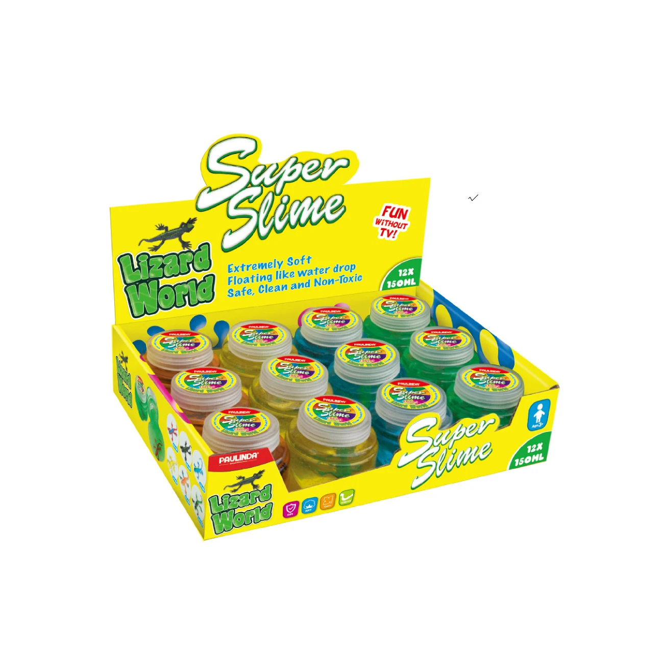 
Best Quality Multiple Color Non Toxic Recreational Putty Slime with Lizard Inside 