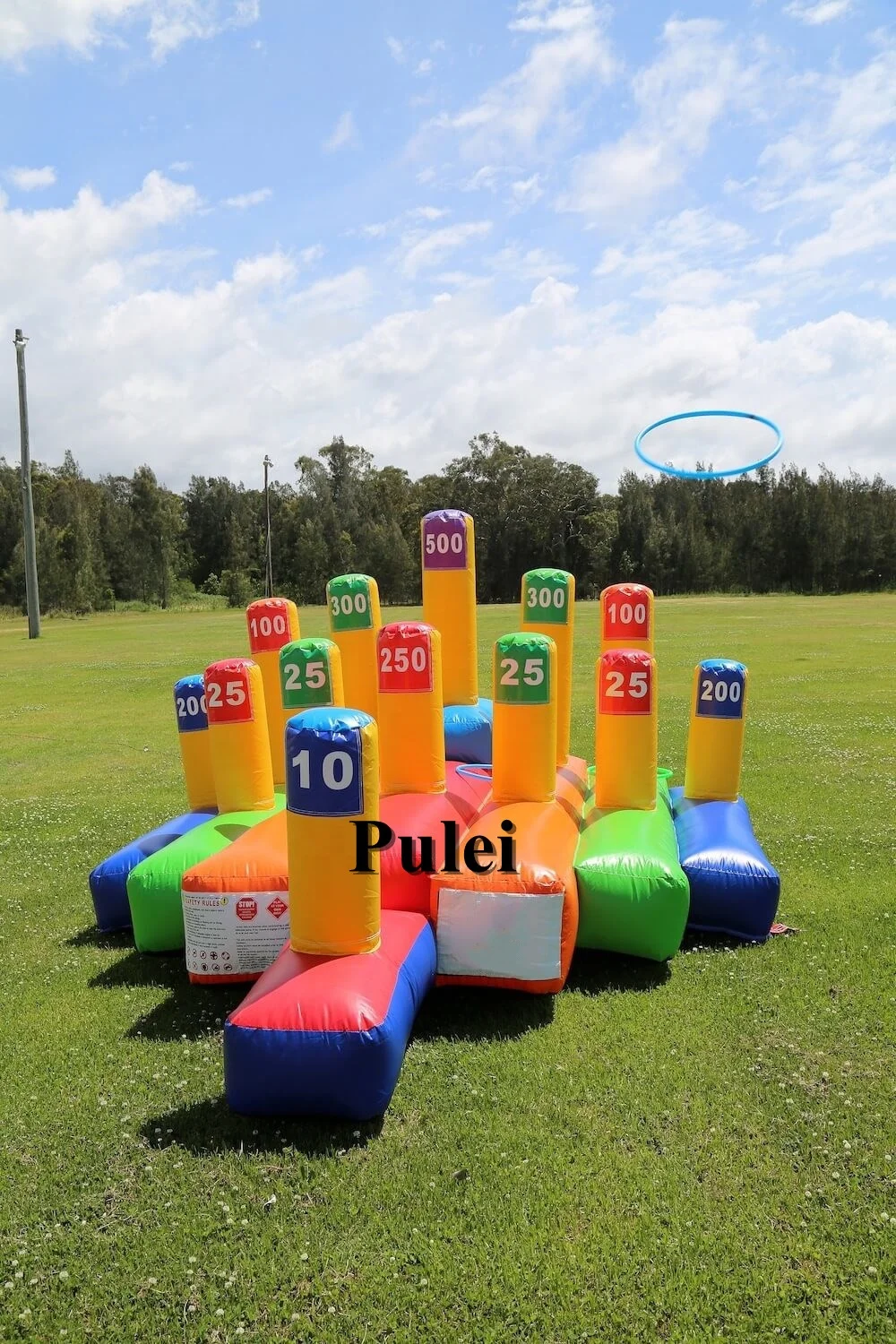 Kids N Adults Outdoor Amusement Throwing Rings Game Inflatable Interactive Game Inflatable Ring Toss Game