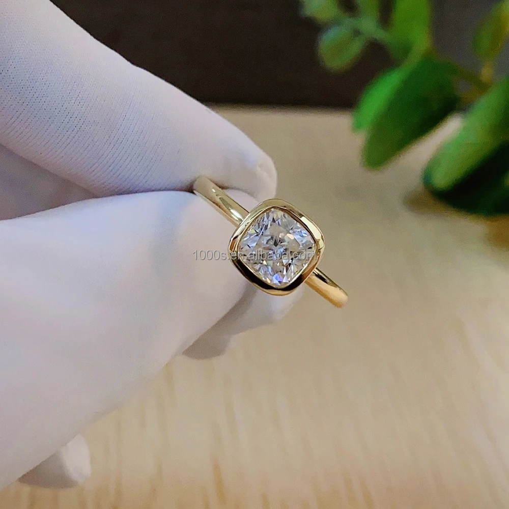 New Arrivals 14K Real Gold with zircon Ring with Moissanite Gemstone Ring Fine Jewelry For Women Men Gift