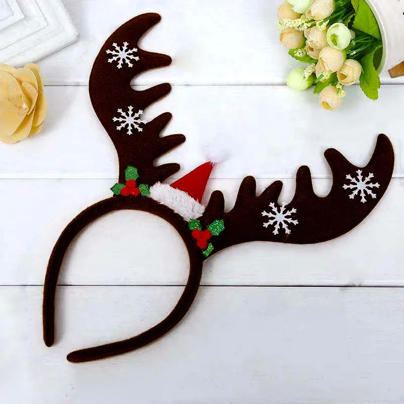 Christmas Moose Antlers Explosions Headdress christmas reindeer antler headbands