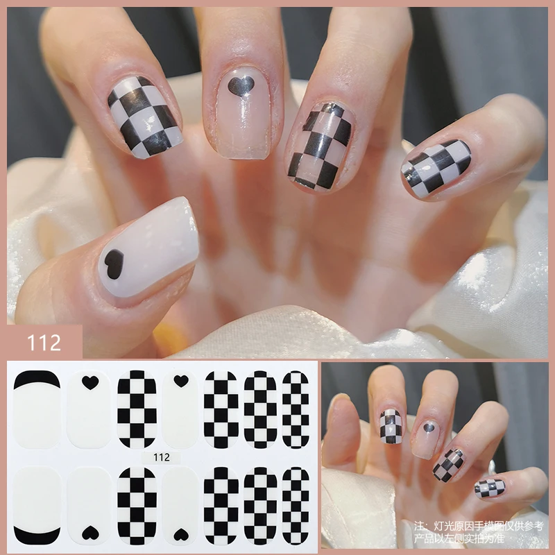 Missbloom 2022 Factory Colorful Pattern Semi Cured Gel Nail Strips Your Design Nail Wraps Korea