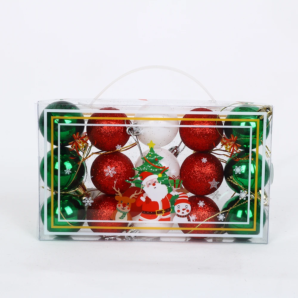 NEW 6CM Christmas decoration ball for party plastic house shape Christmas ball Bola de navidad