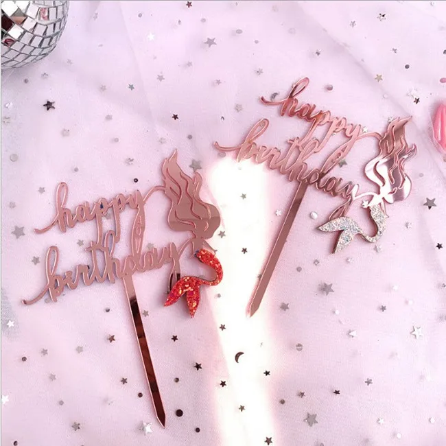 hot sale acrylic cake toppers happy birthday for children