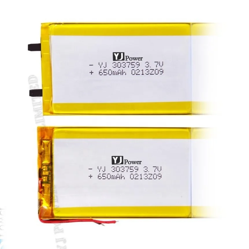 603759 3.7v lithium battery 700mAh lipo battery 3.7v lithium polymer rechargeable battery