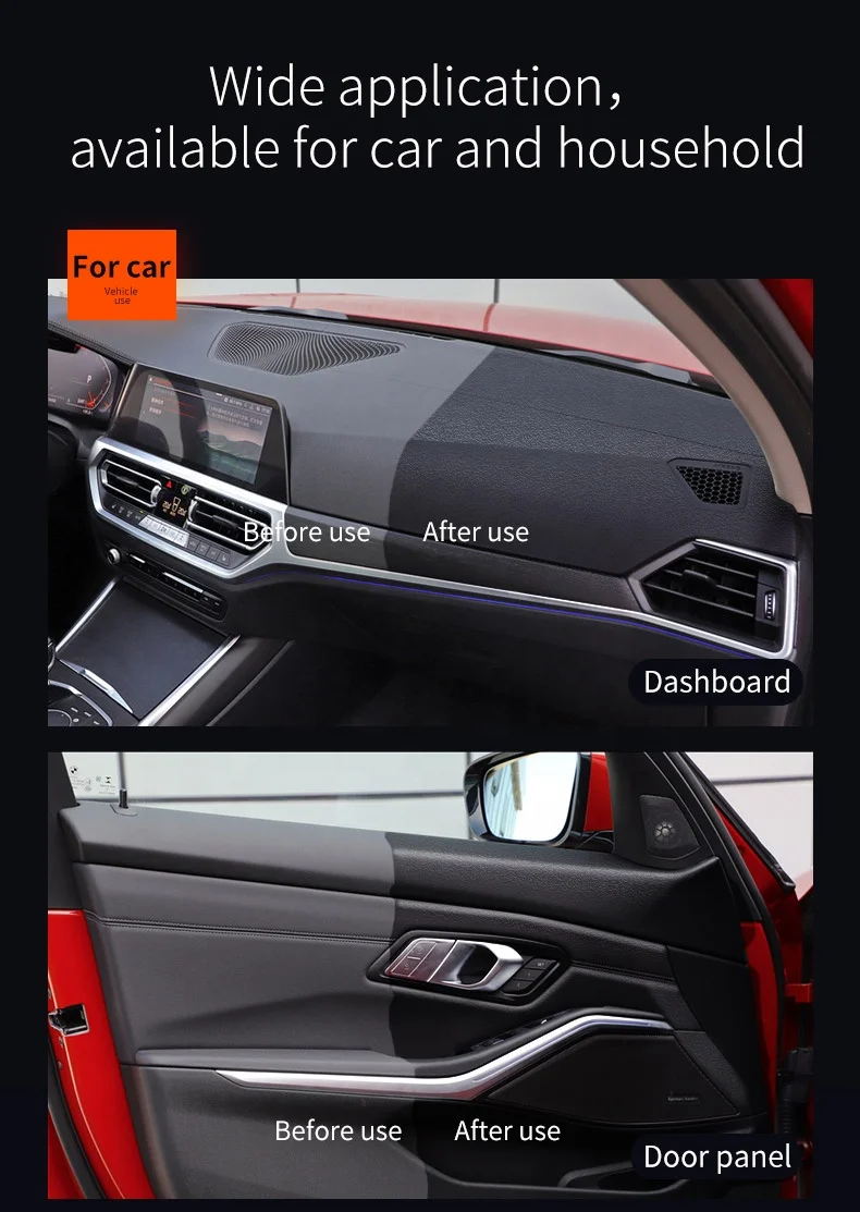 Car Interior Upholstery Polish Spray 650ml Adding to Gloss Car Care Products