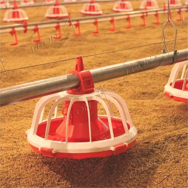 Automatic Poultry Broiler Chicken Animal Plastic Waterer Feeders Pan And Drinking Drinker System for Poultry Broiler Farm