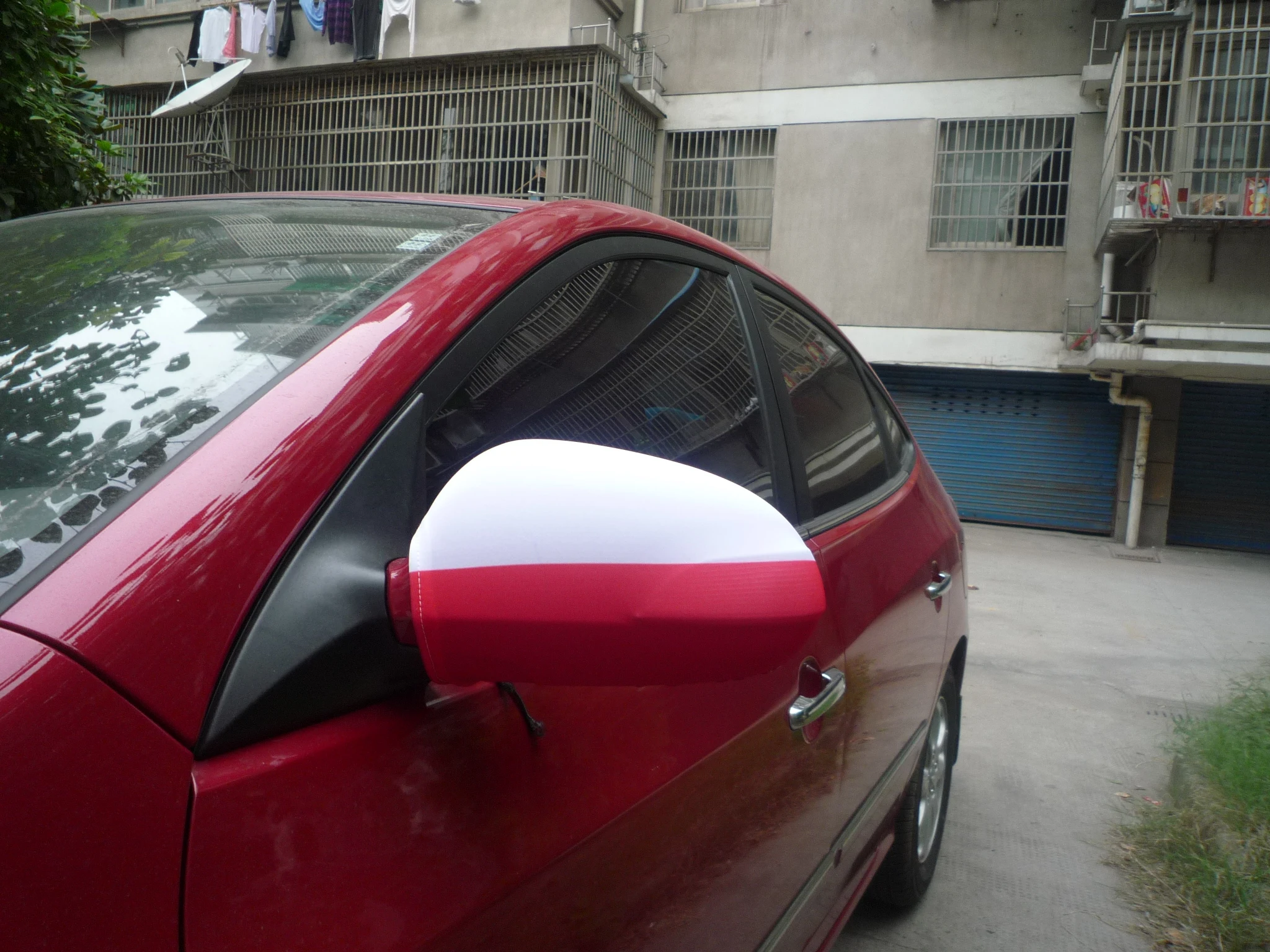 Promotion gift item product Europe country design flag stretch car mirror flag