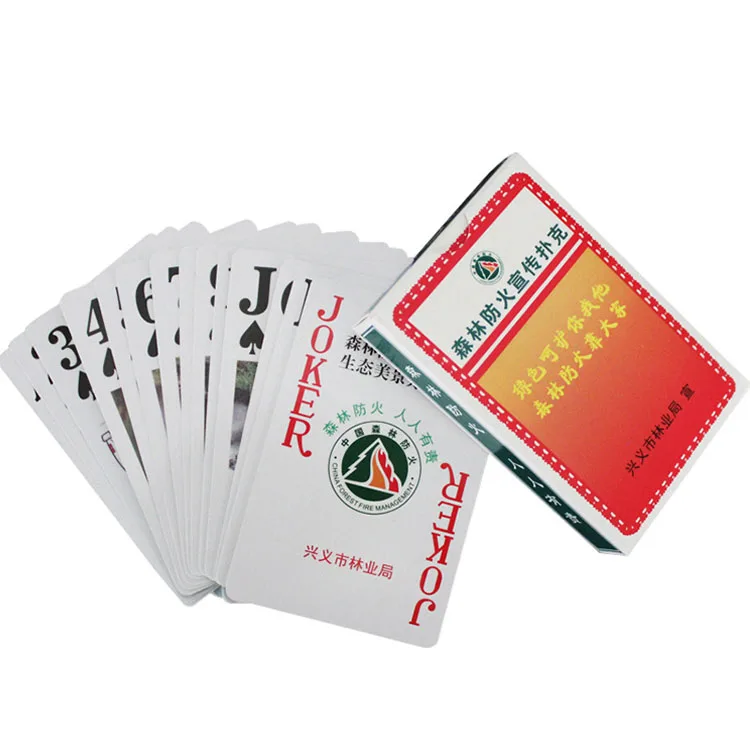Plastic Card Black Classic Poker Game Customized Double Deck Custom China Paper Waterproof Clear Thick Standard 7 Playing Cards