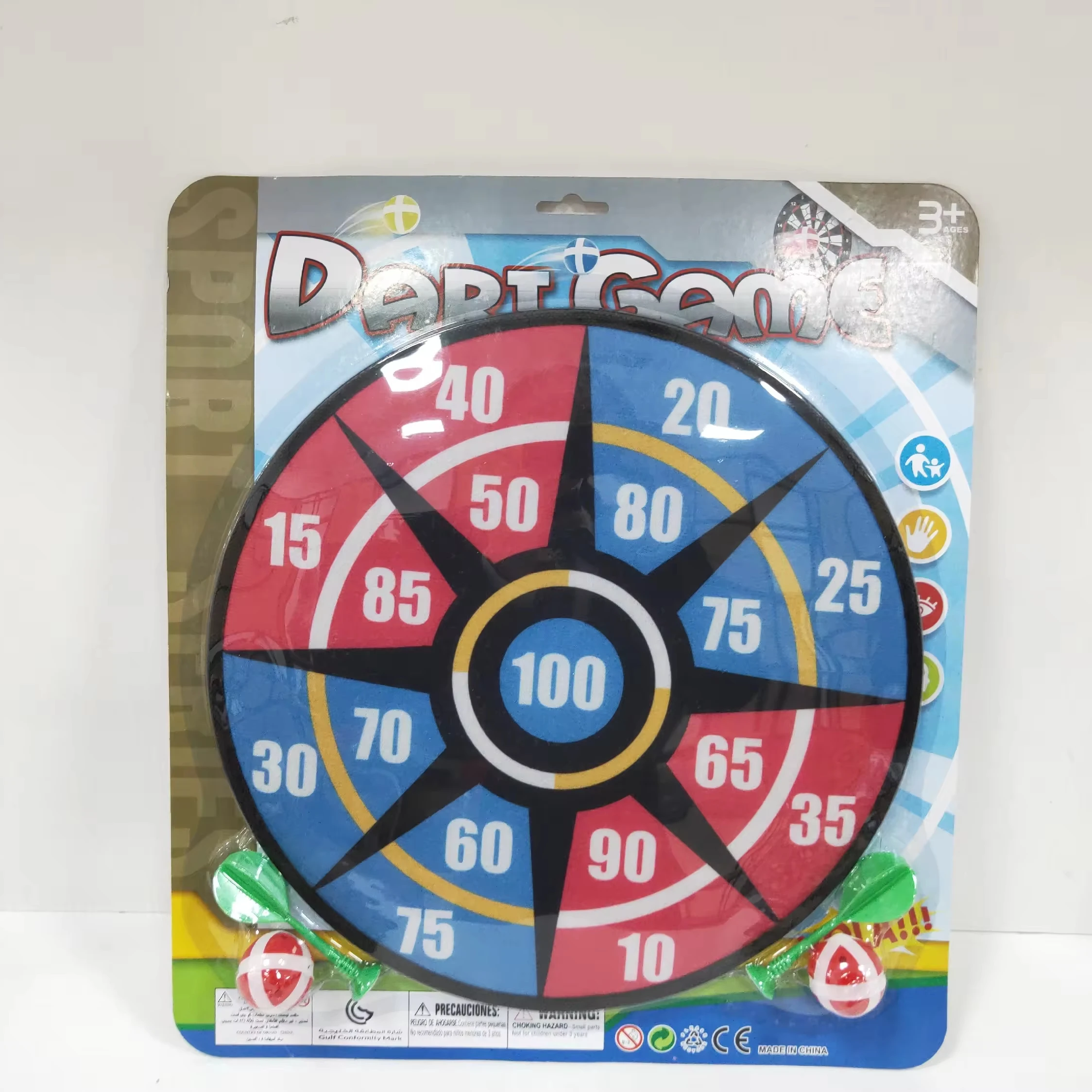 Customized 36cm Sport Toys Design Cloth Dartboards Kids Mini Board Game With Sticky Balls And Darts
