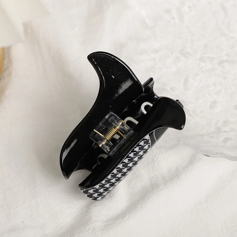 Fashion Western Checkered Leopard Cowboy Hat Boots Claw Clips Fancy Glitter Acetate Acrylic Claw Hair Clips for Women
