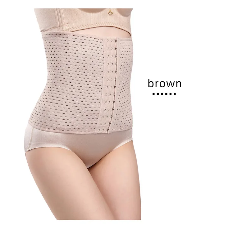 OEM Hollow out breathable fitness exercise reduce belly waist seal body shaping abdominal girdle body corset