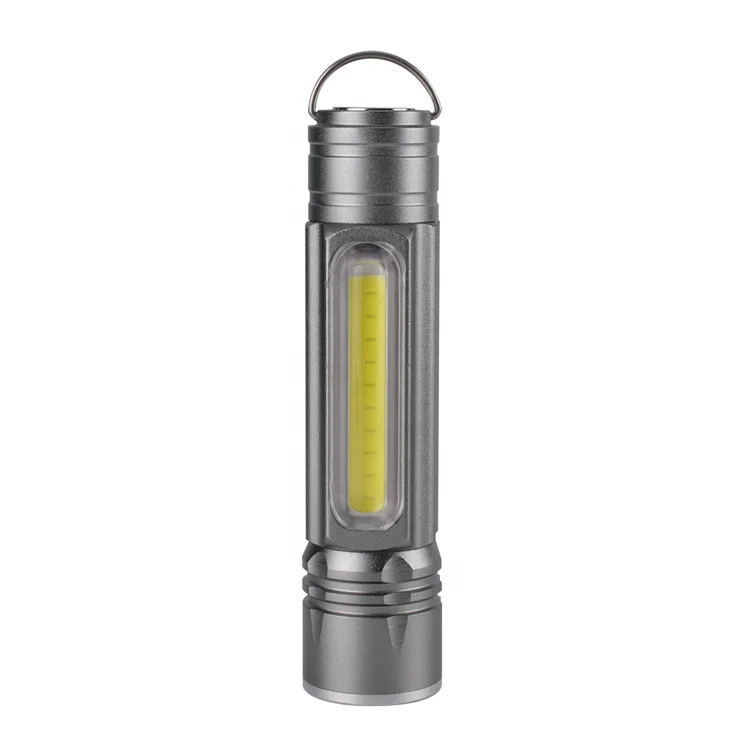 Customized Zoomable 18650 Flash torch USB rechargeable led Flashlight with LED side light
