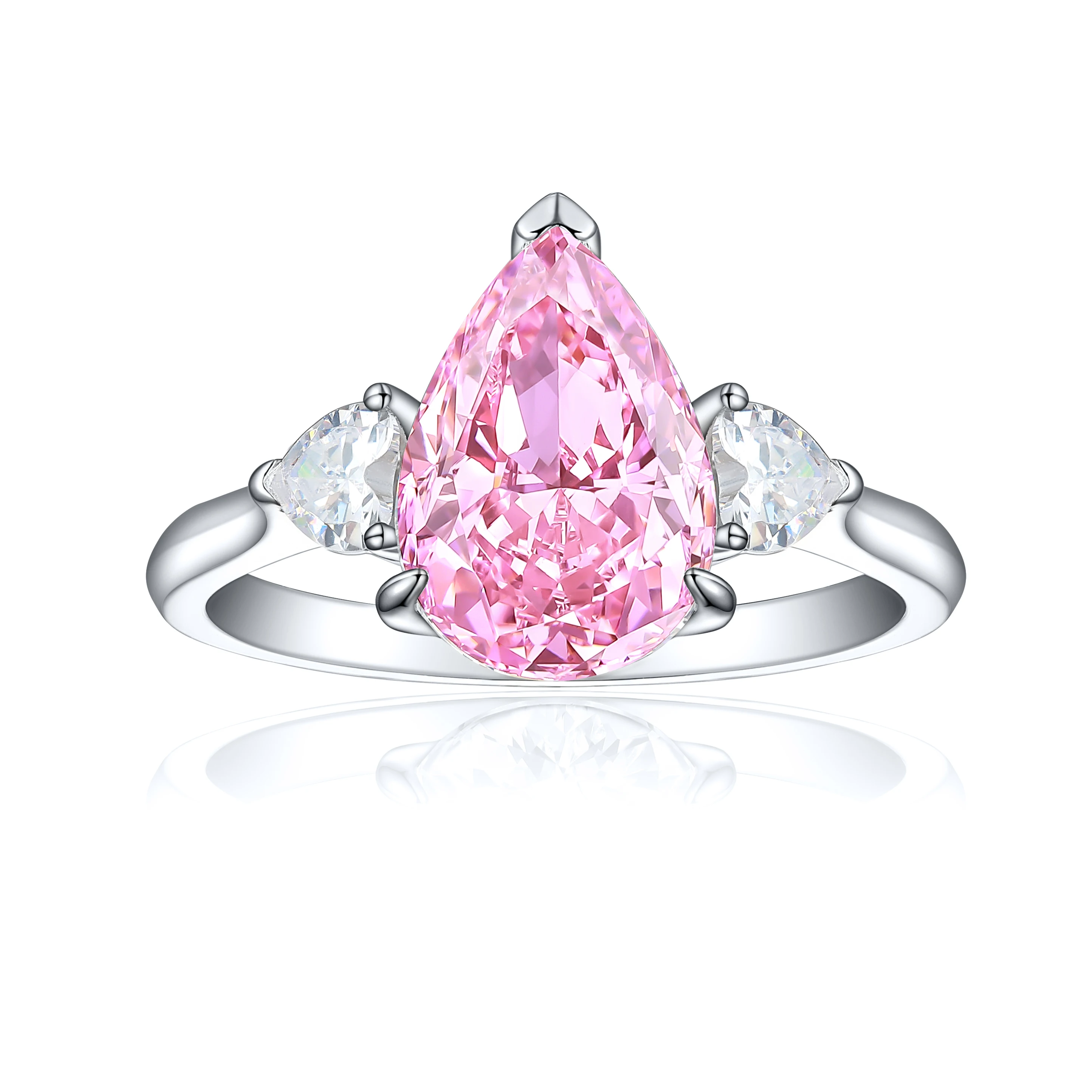 Fine Jewelry 925 Silver Rings Colorful 3A Cubic Zirconia Wedding Engagement 925 Silver Eternity Band Women Jewelry