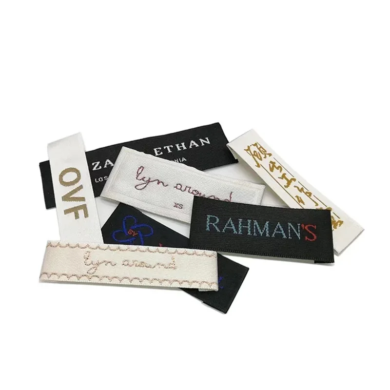 Factory Price Custom Printed Clothing Label Satin Labels Woven Garment Labels