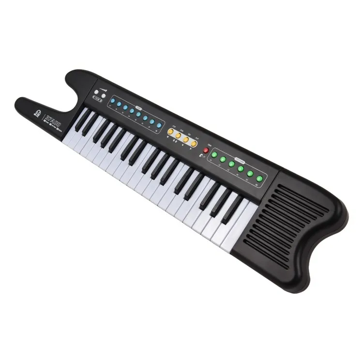 37-Key Electronic Keyboard Piano Portable Mini Electronic Organ Musical Instrument 8 Tones 6 Rhythms 10 Demo with Microphone Str