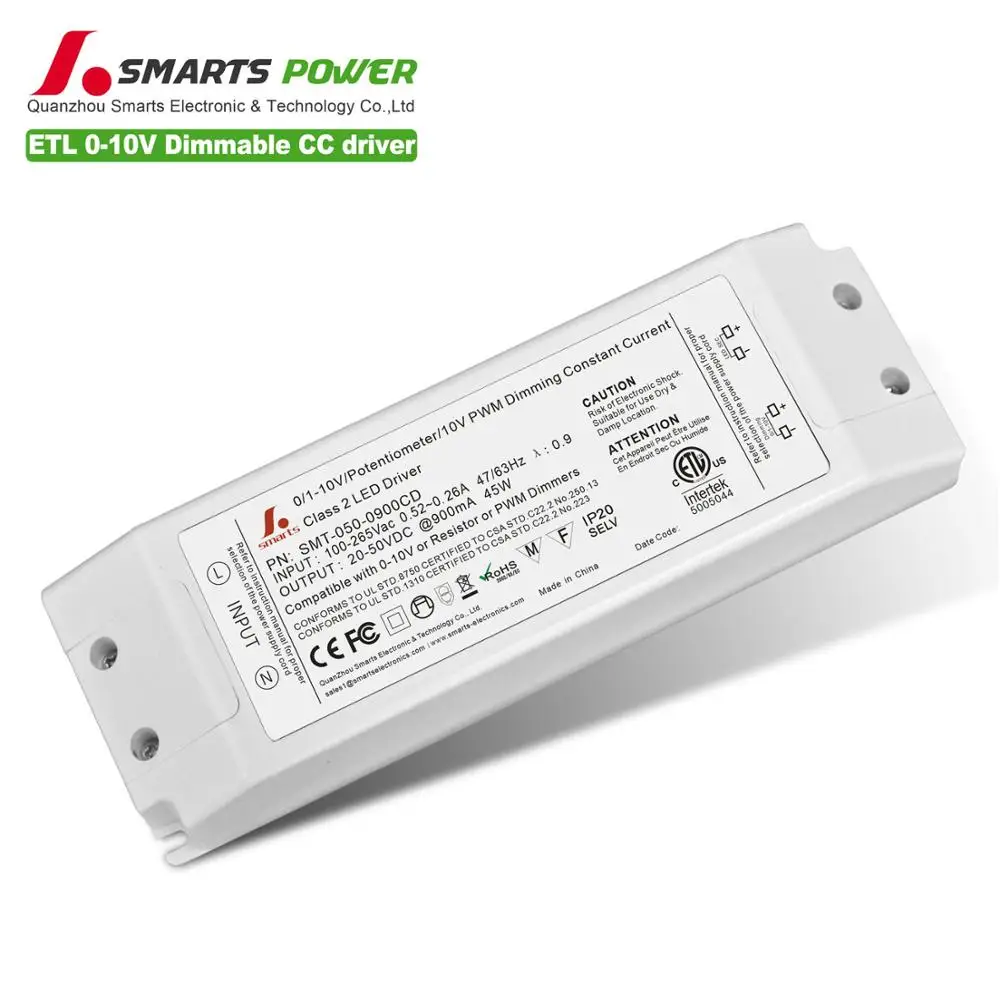 220vAC вход smps 900ma 45 Вт 0-10 В/ШИМ светодиодный драйвер