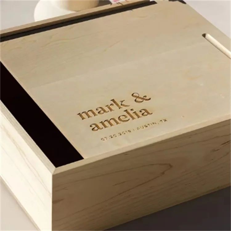 Custom Handmade Gift Box Wooden Photo Album Box