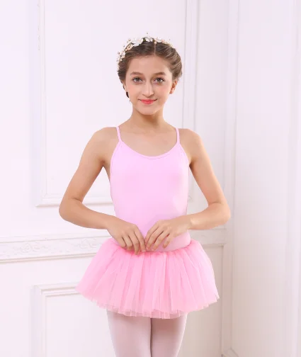 New Arrival Girls Ballet Dance Leotards Training Dance wear girls ballet performance leotards with skirt