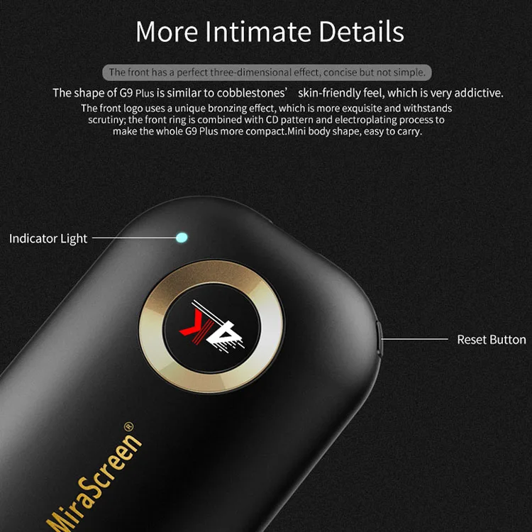 Mirascreen G9 Plus 2.4G 5G 4K Wireless HDMI Android tv stick Miracast Airplay Receiver Wifi Dongle mirror Screen streamer cast