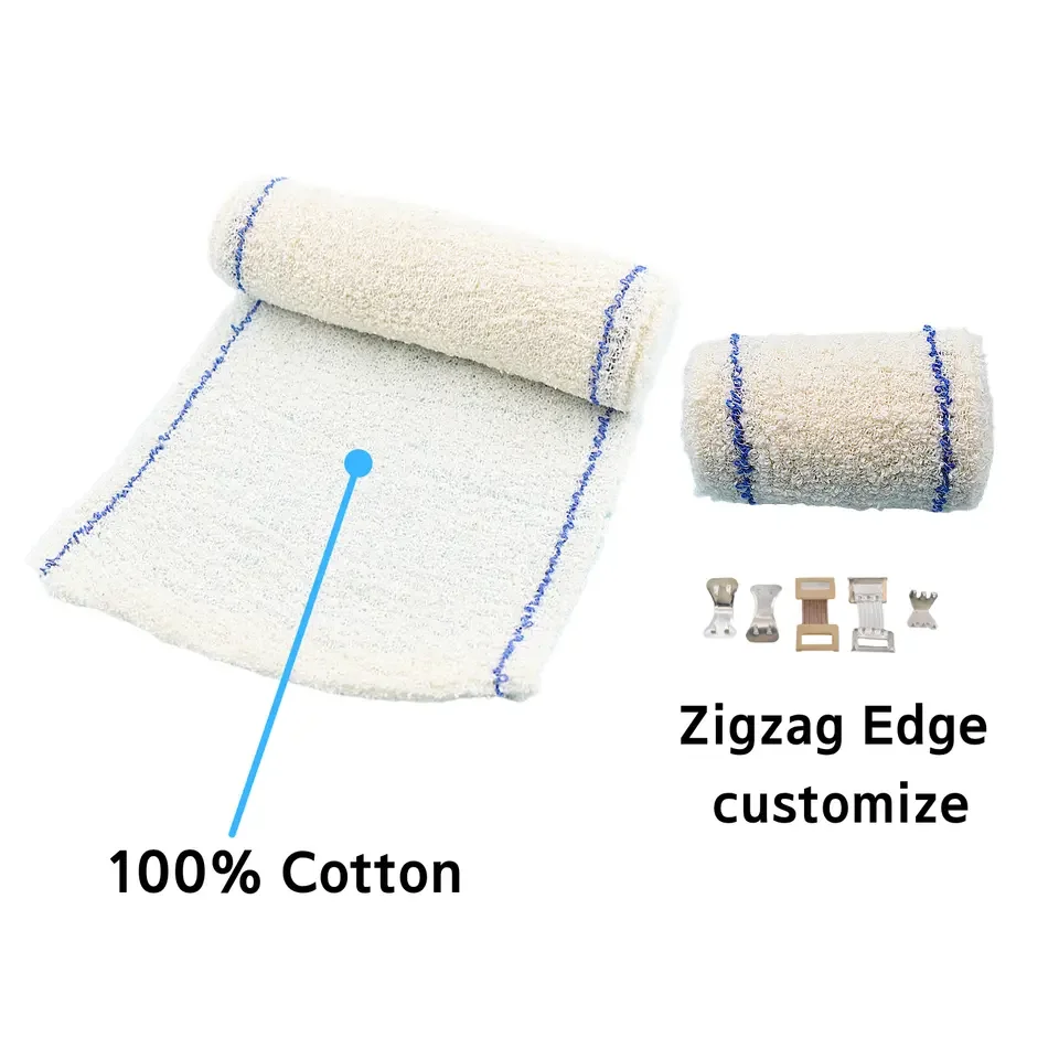 Anthrive Factory Wholesale Spandex Cotton Crepe Bandage Bleached Elastic Crepe Bandage With Aluminum Clip