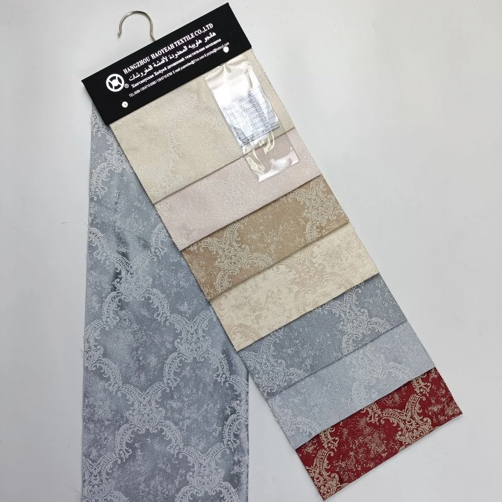 Factory Wholesale Custom Modern High-end Yarn Dyed Jacquard Curtain Fabric for Living Room