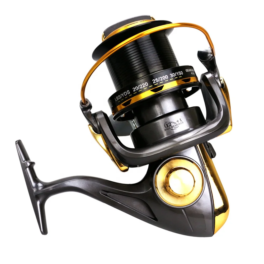 12+1 4.6:1Big Spool Capacity Gapless Sea Fishing Long Casting Spinning Fishing Reel Saltwater Fishing Reels