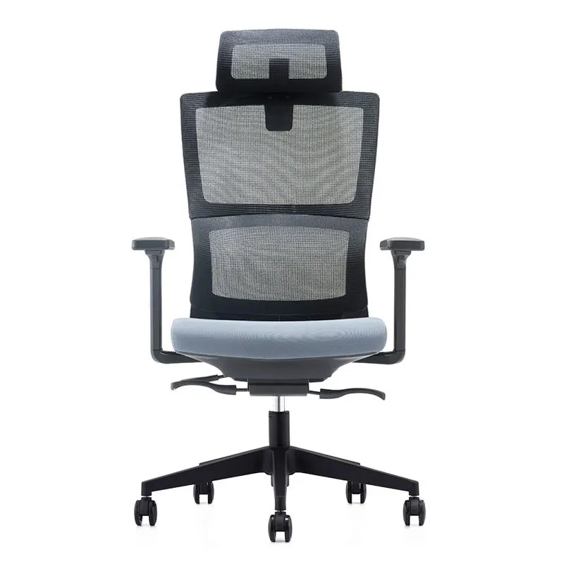 High End Black High Back Chrome Base Office Furniture Executive Swivel Computer Mesh Fabric Office Chair