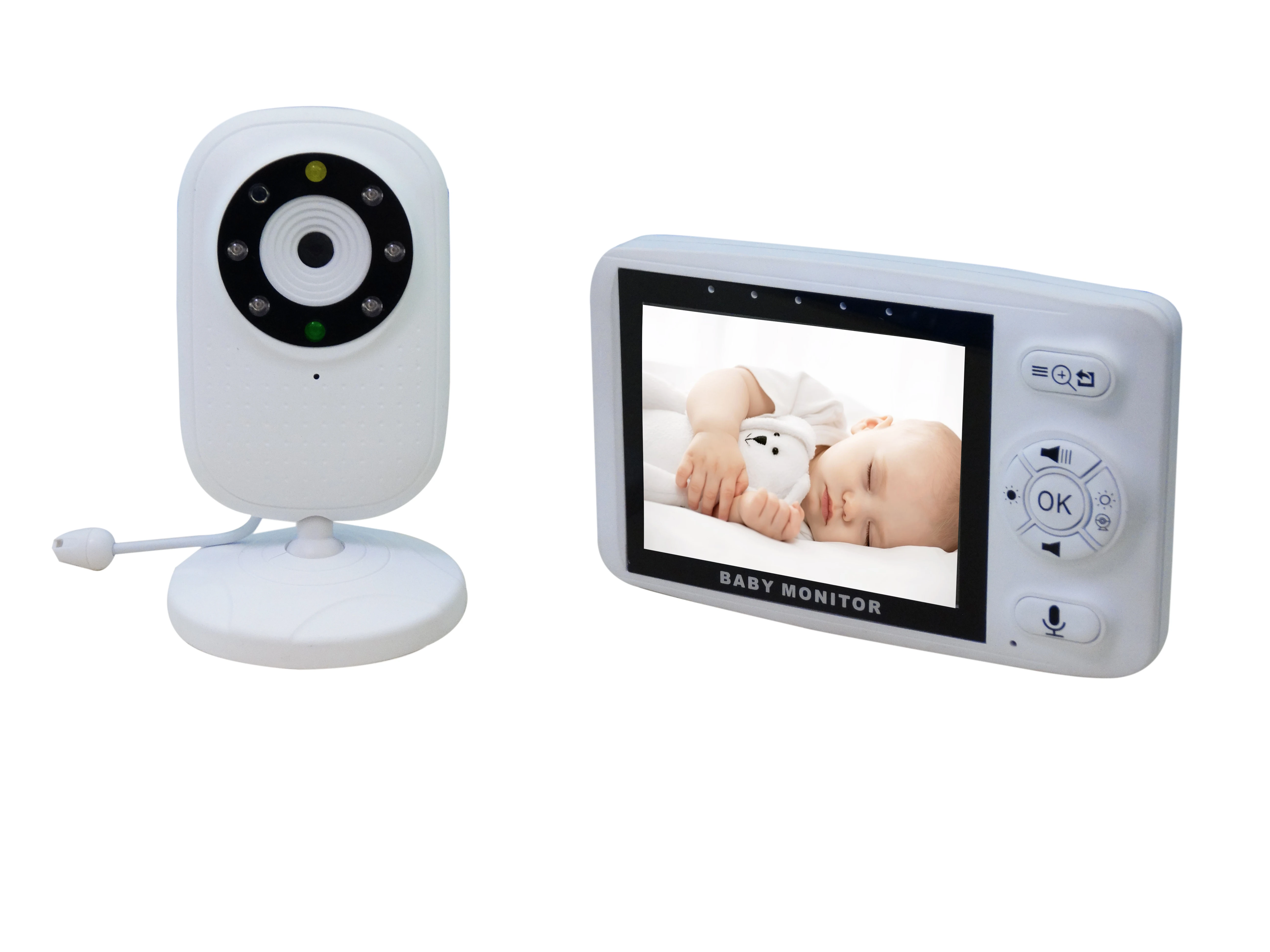 Wireless Baby Monitor with 3.5 Inches LCD 2 Way Audio Talk Night Vision Surveillance Security Camera Babysitter