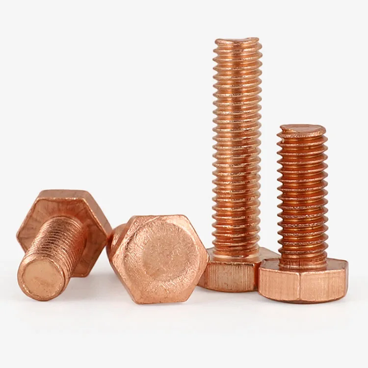 Wholesale High Quality Hex Copper Nut and Bolt Din933 M3 M4 M5 M6 M8 M10 M12 M14 M16 20 T2 Bolts for Secure Fastening