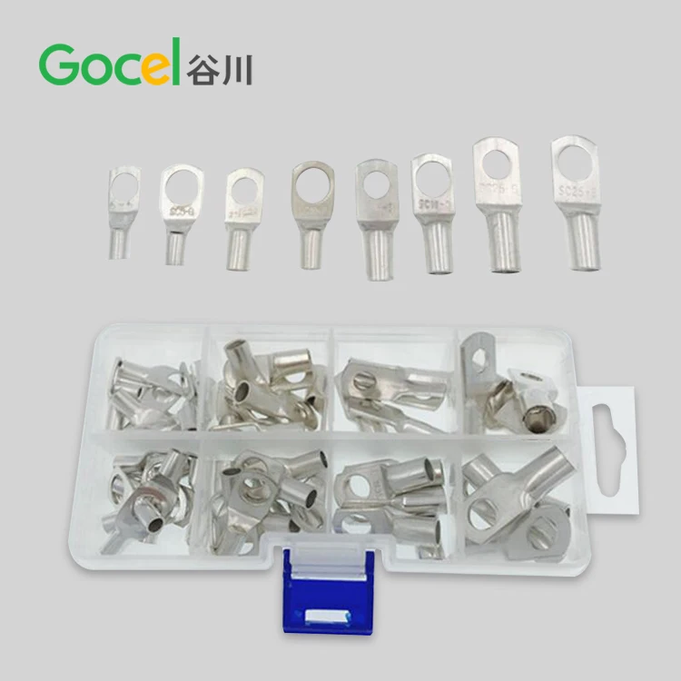 60 pcs. SC Copper Terminal Meadow, Cable Lug, Crimp Cable Wire Terminal Kits