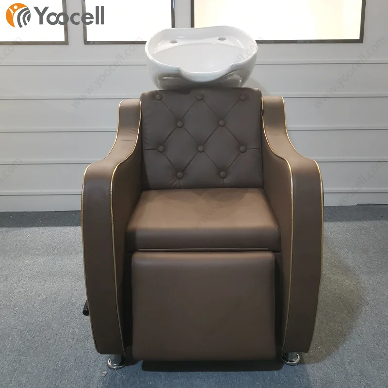 Yoocell Новый дизайн коричневый деревянный подлокотник для мытья шампуня стул шампунь миска и мебель