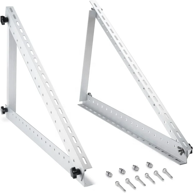 28in Adjustable Solar Panel Mounting Brackets with Foldable Tilt Legs for 50W 100W 150W Solar Panel for Any Flat Install RV,