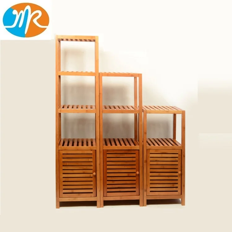 Household bamboo book rack display storage rack shelf