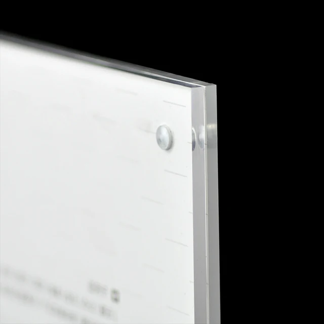 Acrylic T shaped Magnets Photo Frames Countertop Poster Frame