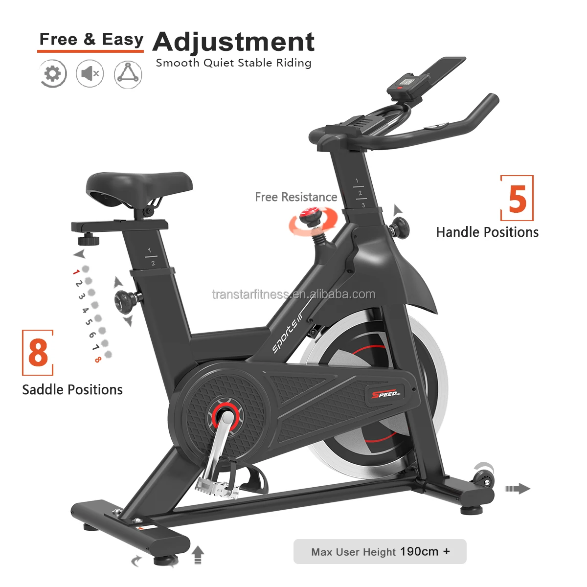 Home Gym Cardio Training Professional Spinning Bicycle with Screen