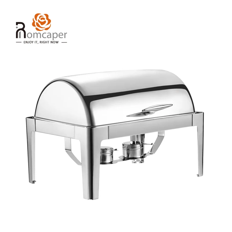 stainless steel banquet buffet stove food warmers buffet, new modern sliver gold shaving dish food warmer set of 3