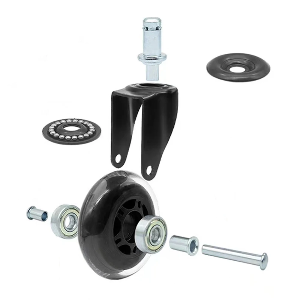 Factory Heavy Duty 2 Inch Mute PU Polyurethane Swivel Replacement Transparent Caster Chair Wheels For Office Chair