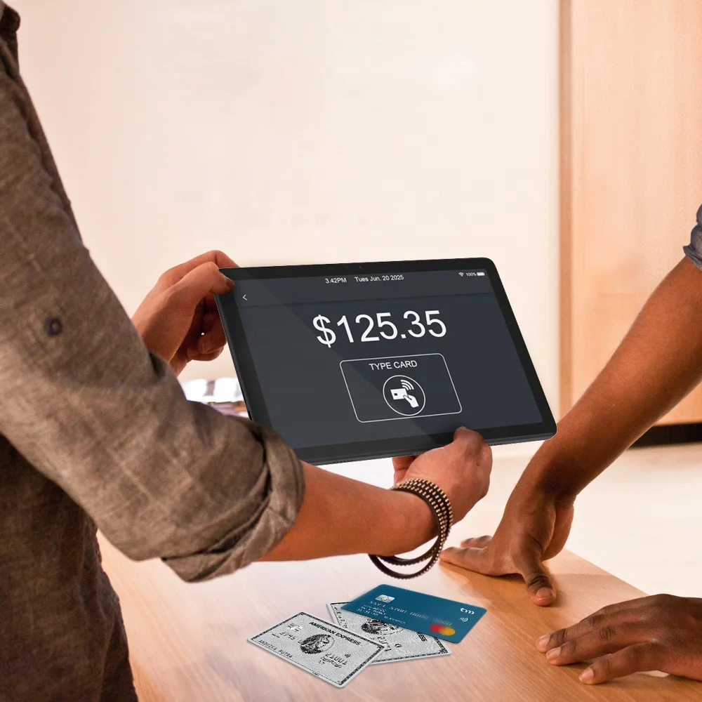 High-tech 10 Inch Shop POS Nfc Tap to Pay Android Tablet No Battery Smart Touch Screen With Charging Docking Station