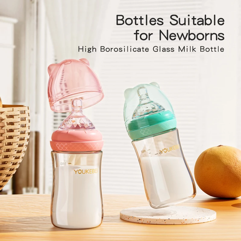 Wholesale Glass Baby Milk Bottles - Designed for Newborns, 80ml & 160ml Clear Options, Sippy Training Cup, Mamadeira Quality