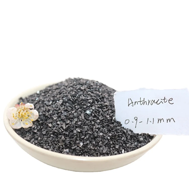 0.9-1.2mm Anthracite / hot selling for water plant water purify anthracite filter media