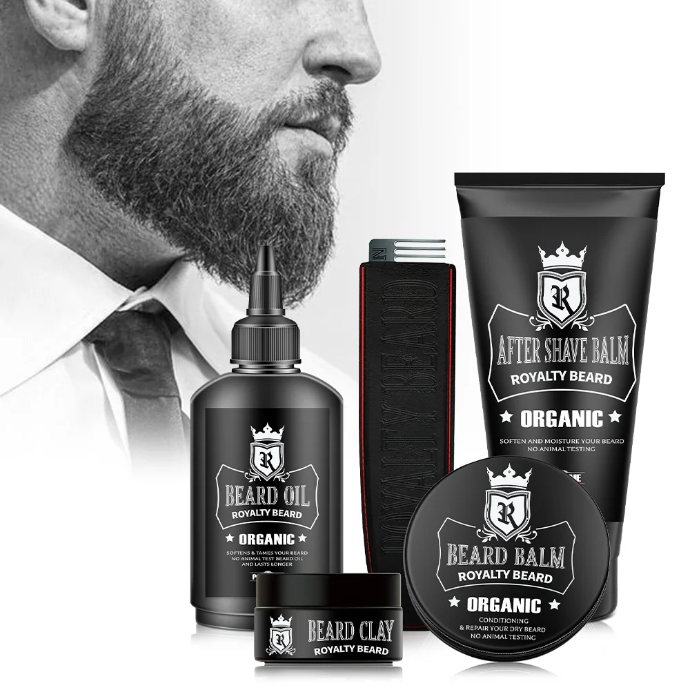 Парикмахерская сражение частная марка органический парикмахерский магазин уход за бородой масло для ухода за бородой набор бальзамов