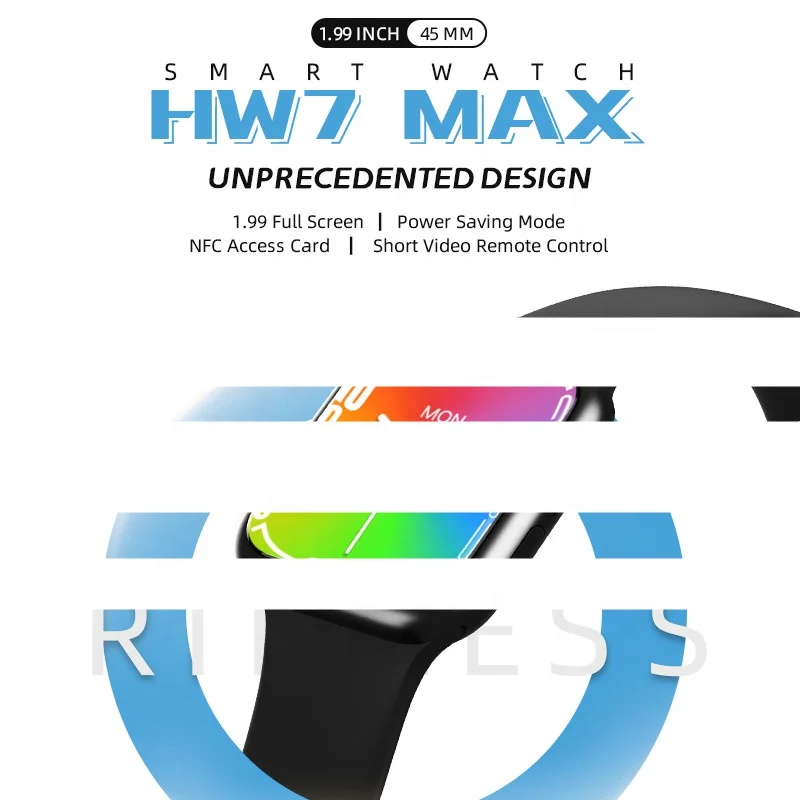 Fashion reloj smart watch hw 7 hw7 max hw7max 1.99inch big screen series 7 ip68 waterproof sport smart watch smartwatch 2023