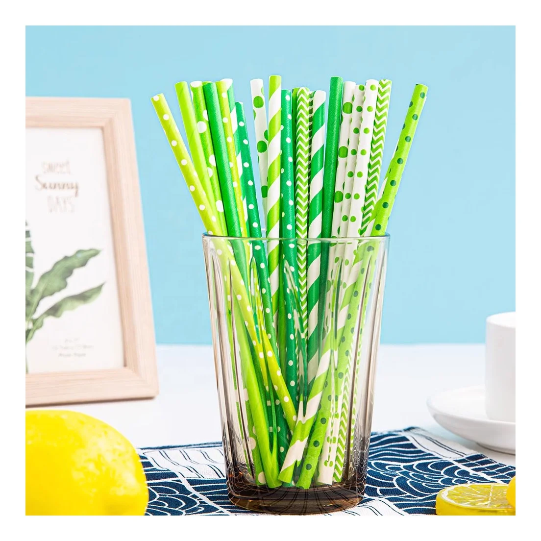 Biodegradable 6mm Kraft Paper Straws With Logo For Bubble Tea Beverage Drinking Smoothie Straw